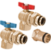 Angle Isolation Valve, Red & Blue Pair; for M-8000, M-8100, & M-8200 Brass Manifolds