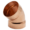 Wrot Copper 45° Drain-Waste-Vent Elbow