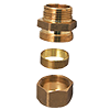Compression Tube Connector, Pair; for M-8220 & M-8400 High Capacity Brass Manifolds