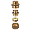 PEX Tube Connector, Pair; for M-8220 & M-8400 High Capacity Brass Manifolds