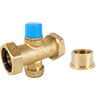 LegendConnect Forged Brass Three-Way Mixing Valve Body with FNPT Connectors