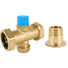 LegendConnect Forged Brass Three-Way Mixing Valve Body with MNPT Connectors