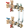 Modular Brass Manifold Angle Pro Kit; Includes all required pieces for a 2-Port Modular Manifold with Precision Adapters, and Red & Blue Angle Isolation Valves