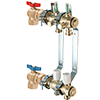 Modular Brass Manifold Angle Kit; Includes all required pieces for a 2-Port Modular Manifold with Red & Blue Angle Isolation Valves