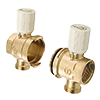 Forged Brass Supply Header End Port, Pair; For M-8000 Modular Manifolds