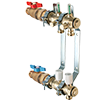 Modular Brass Manifold Press Kit; Includes all required pieces for a 2-Port Modular Manifold with Red & Blue LegendPress Isolation Valves