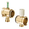 Forged Brass Supply & Return Header Expansion Ports, Pair; For M-8000 Modular Manifolds