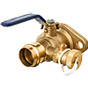 LegendPress No Lead Forged Brass Full Port Isolation Ball Valve with Rotating Flange and Purge