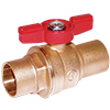 No Lead Forged Brass Full Port Ball Valve - Tee Handle