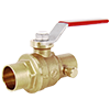 S-1100NL  No Lead Forged Brass Full Port Ball Valve with Drain, Sweat x Sweat