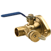 S-2102 Forged Brass Isolation Ball Valve with Rotating Flange, Sweat x Flange