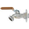 Chrome-Plated Forged Brass 1/4-Turn Ball-Type Sillcock with Lever Handle & Flange