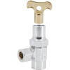 No Lead Chrome-Plated Forged Brass Multi-Turn Sweat x OD Angle Stop Valve with Lockshield & Key