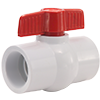 NSF Listed PVC Compact-Pattern Ball Valve with Tee Handle