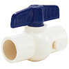 CPVC Compact-Pattern Ball Valve with Tee Handle and Drain