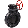 UPVC Wafer-Type Butterfly Valve with Gear Operator Handle