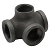 SA Siam Class 150 Malleable Black Iron Side Outlet Tee