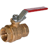 T-1001LDNL No Lead Forged Brass Full Port Ball Valve with Locking Device, FNPT x FNPT