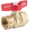 T-1001TNL No Lead Forged Brass Full Port Ball Valve, Tee Handle, FNPT x FNPT