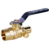 No Lead DZR Forged Brass Crimp/Cinch PEX Ball Valve with Tee Handle and Drain
