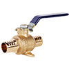 No Lead DZR Forged Brass Crimp/Cinch PEX Ball Valve with Drop Ear