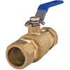 T-2009NL No Lead Forged Brass Full Port Ball Valve, Compression Ends