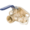 Forged Brass Isolation Ball Valve with Rotating Flange with Purge
