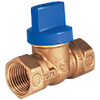 Blue Top Forged Brass One-Piece FNPT x FNPT Gas Ball Valve with Tee Handle