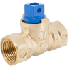Blue Top Forged Brass One-Piece Flare x Flare Flathead Gas Ball Valve