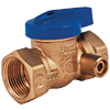 T-3100 Forged Brass Gas Valve with Side Tap, FNPT x FNPT