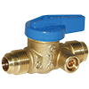 T-3100 Forged Brass Gas Valve with Side Tap, Flare