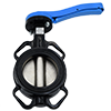 Ductile Iron Wafer-Type Butterfly Valve with Ductile Iron Disc, EPDM Seat, and 10-Position Lever Handle
