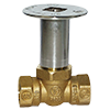 Kit with Forged Brass 1/4-Turn Ball-Type Straight Pattern Log Lighter Valve with Burner Bar, Chrome-Plated Escutcheon, and Key