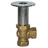 Kit with Forged Brass 1/4-Turn Ball-Type Angle Pattern Log Lighter Valve with Polished Brass Escutcheon and Key