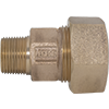 No Lead Cast Bronze Water Service IPS Ring Compression x MNPT Adapter