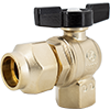 No Lead Forged Brass 1/4-Turn Meter Valve