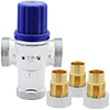 No Lead Chrome-Plated Forged Brass Potable Water Thermostatic Mixing Valve with Sweat Connectors & Union Nuts