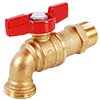 Forged Brass 1/4-Turn Ball-Type Hose Bibb with Tee Handle