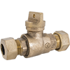 No Lead Cast Bronze Water Service CTS Ring Compression Curb Stop Valve