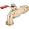 No Lead Forged Brass 1/4-Turn Ball-Type Water Heater Drain Valve with Short Lever Handle