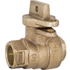 No Lead Cast Bronze Water Service FNPT Lock Wing Curb Stop Valve