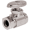 No Lead Chrome-Plated Forged Brass Multi-Turn FNPT x Slip Joint Straight Stop Valve
