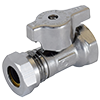 No Lead Chrome-Plated Forged Brass 1/4-Turn Ball-Type FNPT x Slip Joint Straight Stop Valve