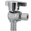 No Lead Chrome-Plated Forged Brass 1/4-Turn Ball-Type Icemaker F1807 x OD Icemaker Angle Stop Valve