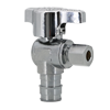 No Lead Chrome-Plated Forged Brass 1/4-Turn Ball-Type Icemaker F1960 x OD Icemaker Angle Stop Valve