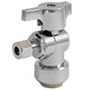No Lead Chrome-Plated Forged Brass 1/4-Turn Ball-Type Insta-Loc II Angle Stop Valve