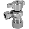 No Lead Chrome-Plated Forged Brass 1/4-Turn Ball-Type OD x OD Angle Stop Valve