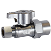 No Lead Chrome-Plated Forged Brass 1/4-Turn Ball-Type CPVC x OD Straight Stop Valve