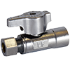 No Lead Chrome-Plated Forged Brass 1/4-Turn Ball-Type Sweat x OD Straight Stop Valve