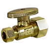 No Lead Polished Forged Brass 1/4-Turn Ball-Type OD x OD Straight Stop Valve